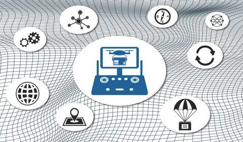 Concept of drone delivery Stock Illustration