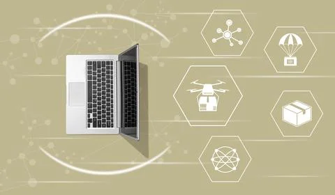 Concept of drone delivery Stock-Fotos