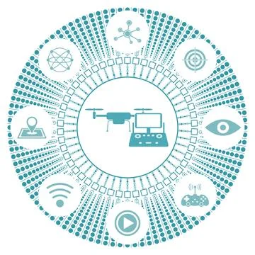 Concept of drone Stock Illustration