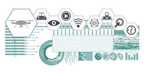 Concept of drone Stock Illustration