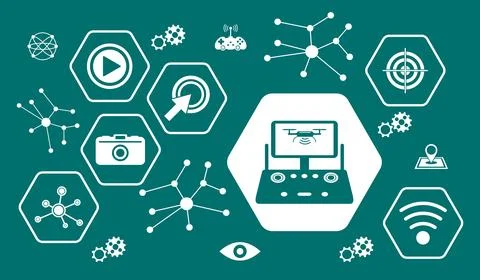 Concept of drone Stock Illustration