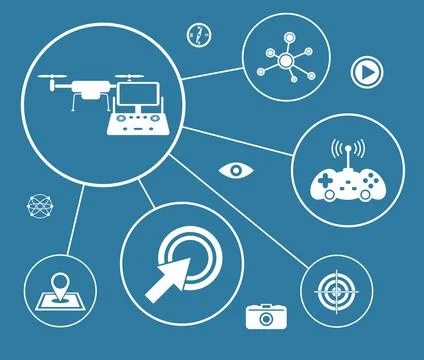 Concept of drone Stock Illustration