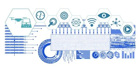 Concept of drone Stock Illustration