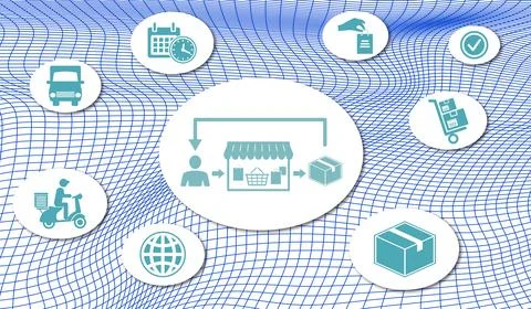Concept of dropshipping Stock Illustration
