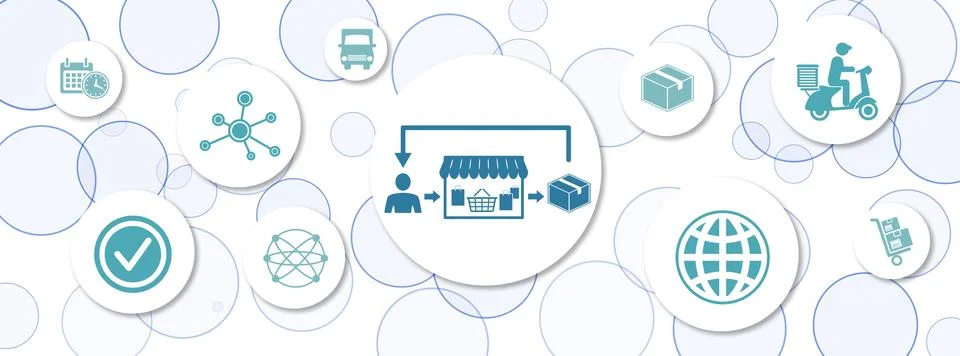 Concept of dropshipping Stock Illustration