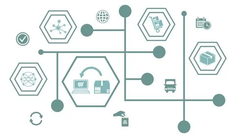 Concept of dropshipping Stock Illustration
