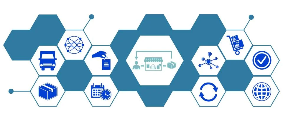Concept of dropshipping Stock Illustration