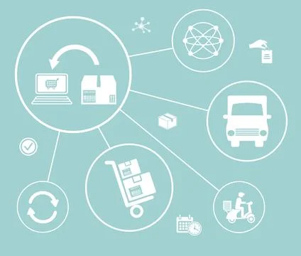 Concept of dropshipping Stock Illustration