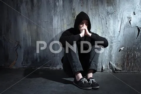 Concept for drug addiction and despair Stock Photos