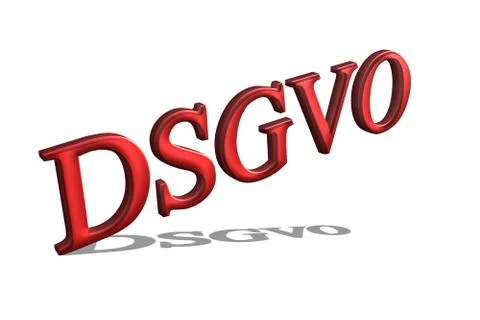 Concept "DSGVO" basic regulation in 3D イラスト素材