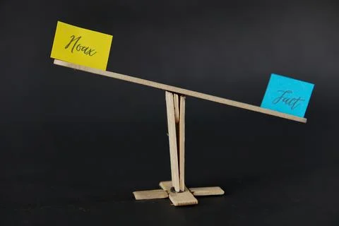 Concept of duality using sticky notes with the antonym words Stock Photos