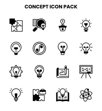 Concept DuoTone Bundle Icons Pack Ilustración de archivo