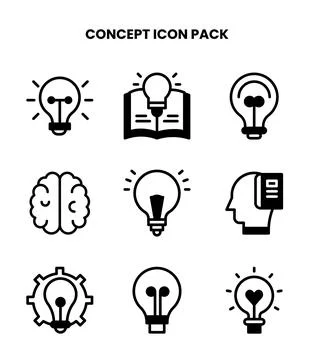 Concept DuoTone Bundle Icons Pack Stock Illustration