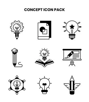 Concept DuoTone Design Icons Pack Stock Illustration