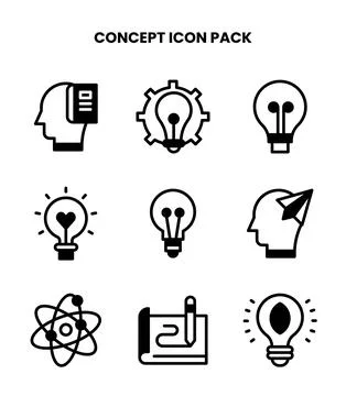 Concept DuoTone Graphics Icons Pack 스톡 일러스트