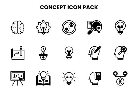 Concept DuoTone Graphics Icons Pack Stock Illustration