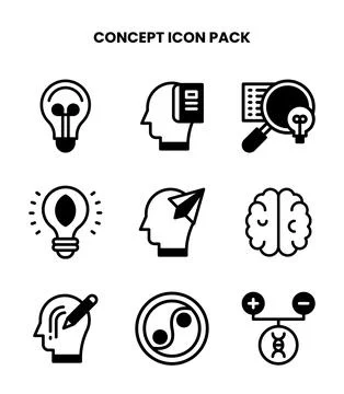 Concept DuoTone Set Icons Pack Illustrazione stock
