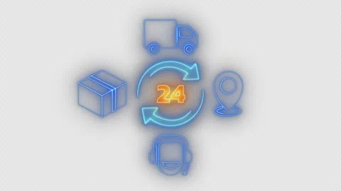 Concept of E-commerce, delivery and logistic chain sign. Freight supplier symbol Stock Footage 287844861