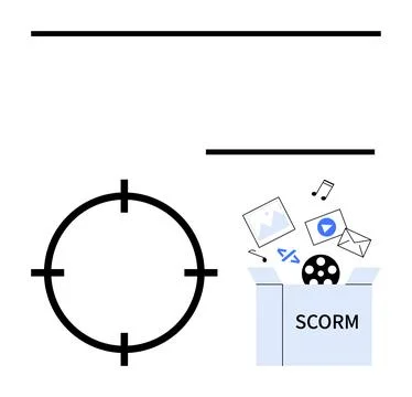 Concept of E-learning Content Standardization and Focused Learning Strategies イラスト素材