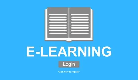 Concept of e-learning Stockillustratie