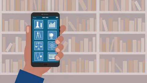 Concept of e-learning Stock Illustration