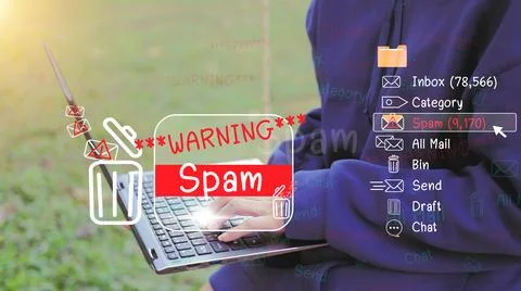 Concept of e-mail and computer viruses. Review the concepts of internet sec.. Stock Photos