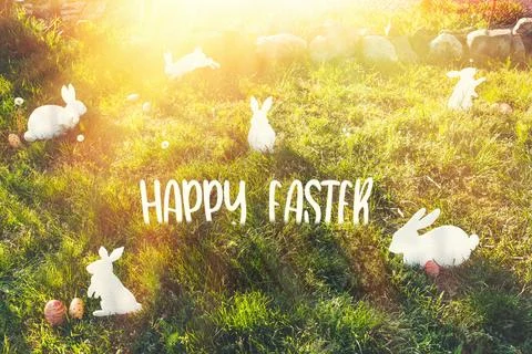 The concept of Easter holidays. Decorative handmade crafts in the form of w.. Stock Illustration