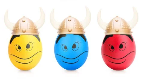 Concept of Easter white and gold eggs Stock Illustration