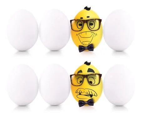 Concept of Easter white and gold eggs in box Illustrazione stock