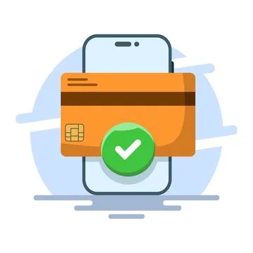 Concept of easy cashless payment, electronic money, contactless. Stock Illustration