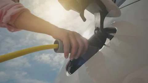 Concept eco friendly charging Stock Footage 132734306