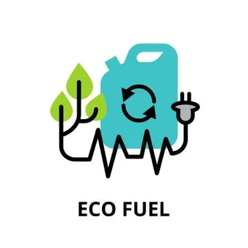 Concept of Eco fuel, technologies of future and green energy Stock Illustration