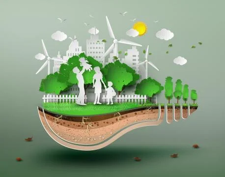 Concept of eco. Stock Illustration