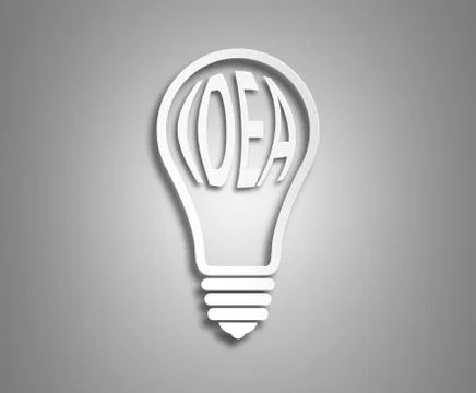Concept ecology. the image of the light bulb Stock Illustration