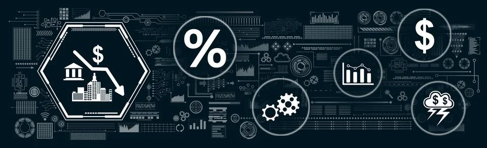 Concept of economic crash Stock Illustration
