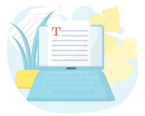 Concept of editable online document. Stock Illustration