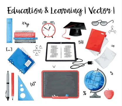 Concept of education and learning Stock Illustration