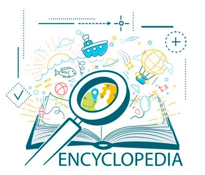 Concept of education book  encyclopedia Stock Illustration