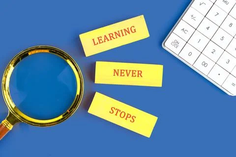 Concept of Education Highlighting That Learning Never Stops With Visual Ele.. Stock Photos