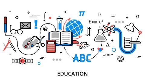 Concept of education process Illustrazione stock