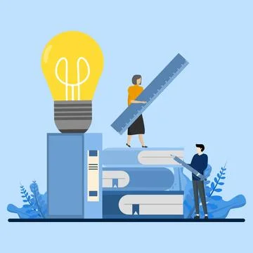 The concept of educational learning to create idea,skill training. Stockillustratie