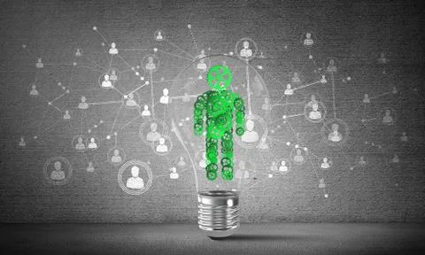 Concept of effective innovations for mankind. Stock Illustration