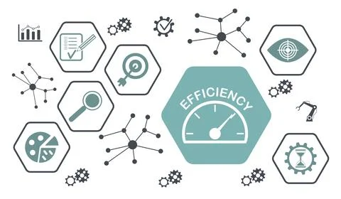 Concept of efficiency 스톡 일러스트
