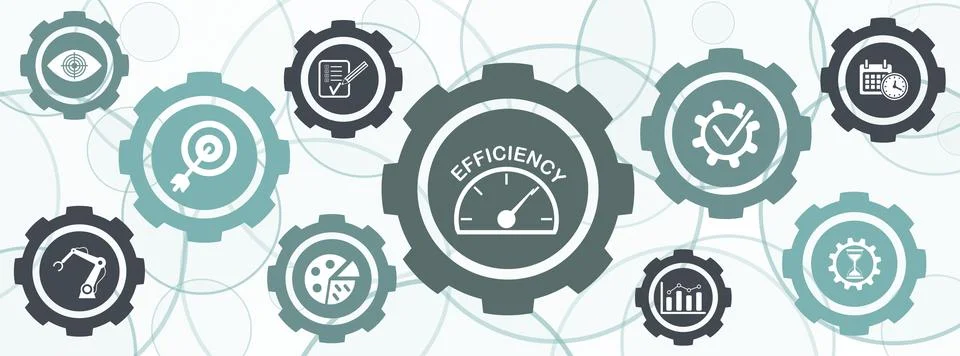 Concept of efficiency 스톡 일러스트