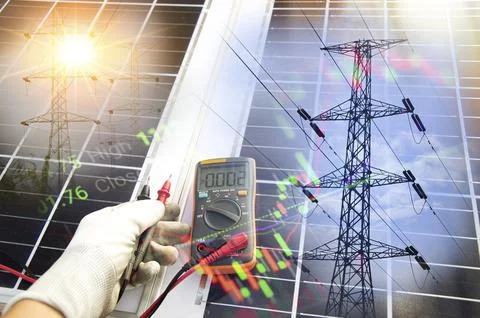 Concept Electrical energy is expensive, use of renewable energy Clean energ.. Stock Photos