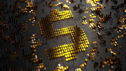 The concept of electronic transactions. Digital dollar. Dollar logo Stock Footage 186956321