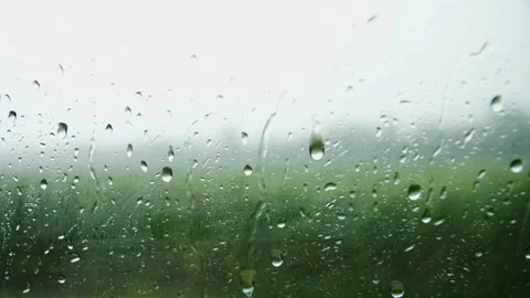 Concept of the elements Natural disasters downpour over the fields View to wet g Stock Footage 132167865