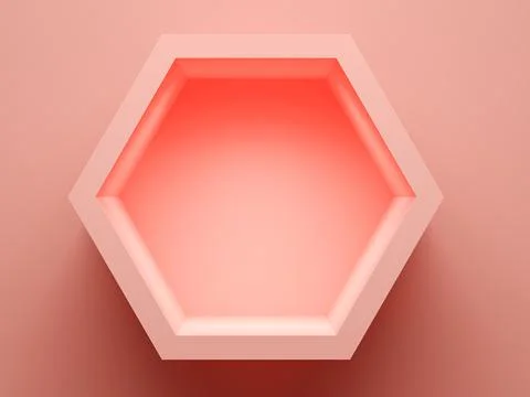 Concept empty illuminated showcase shelf 3D rendering Stock Illustration