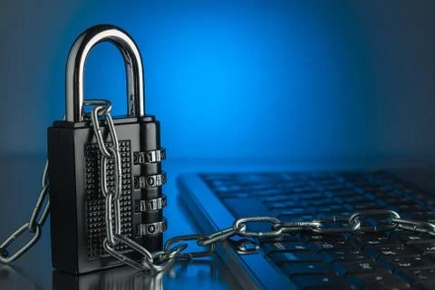 The concept of an encrypted Internet connection. Fotos Stock