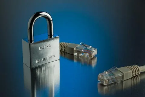 The concept of an encrypted Internet connection. Fotos Stock